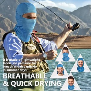 Black and Blue Breathable Balaclava Sun protection for Face and Neck Windproof Adjustable Unisex Hood for Ski Cycling Outdoor - Product Image 3