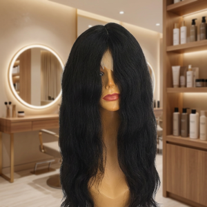 Full Lace <b>Wig</b> <b>Long</b> Natural Black Brazilian Remy Hair for Lace Transparent Lace with Baby Hair Glueless Double Drawn Small - Product Image 3
