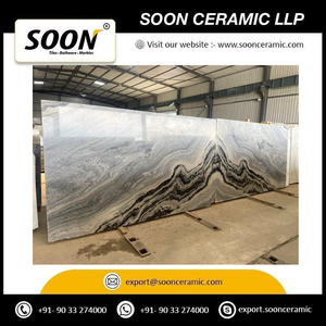 SOON CERAMIC Prix direct usine PALISSANDRO BOOKMATCH Calcite Grande dalle polie Design 3D moderne écologique pour salon - Product Image 2