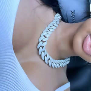 Wholesale VVS Moissanite Iced Chain Mens 13mm-22mm Wide 925 <b>Solid</b> <b>Silver</b> 18k Gold Plated Diamond Watch Cuban Link <b>Necklace</b> - Product Image 1