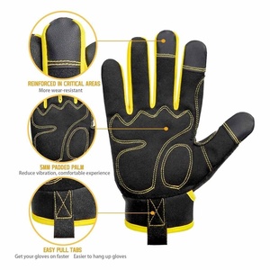 Guantes de Seguridad Mecánicos Amara de Cuero Sintético con Puño Elástico, Resistentes a la Abrasión y al Calor, Duraderos, para Uso General - Product Image 3