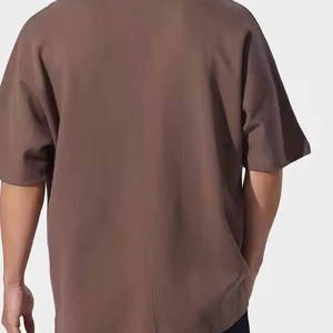 เสื้อยืดโอเวอร์ไซส์สำหรับผู้ชาย ผ้าฝ้ายออร์แกนิค เสื้อยืดแขนสั้น เสื้อยืดลำลองสำหรับฤดูร้อน เสื้อยืดเจอร์ซีย์ลำลอง - Product Image 3