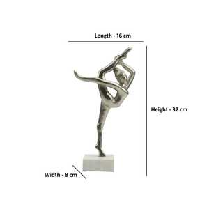 Jaffs Exports – Sculpture de ballerine en aluminium argenté, 32 cm H x 8 cm L x 16 cm P, faite à la main, moderne et écologique, pour la maison ou le bureau - Product Image 2