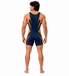 Combinaison de lutte et d'haltérophilie unisexe personnalisée avec impression par sublimation vintage en polyester pour hommes et femmes taille adulte - Product Image 2