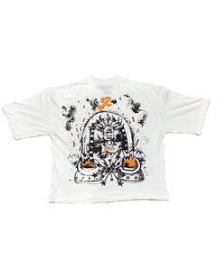 Pakistán hizo al por mayor clásico 100% algodón cuello redondo 3D Puff estampado camiseta blanca lisa de talla grande camisetas impresas para hombres - Product Image 5