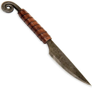 Cuchillo de Cocina Multifuncional Burraq, Hecho a Mano, Estilo Medieval, Forjado en Acero al Carbono, Industrial, DIY, OEM - Product Image 3