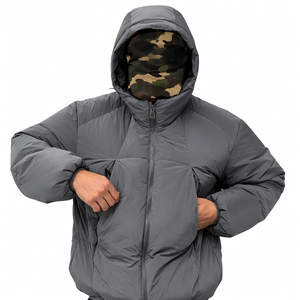 Custom Oversized Hooded <b>Puffer</b> <b>Jacket</b> OEM Private Label Winter Streetwear Bubble <b>Jacket</b> Manufacturer - Product Image 1