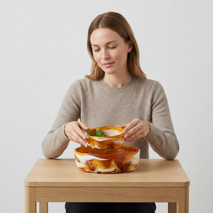 Nouveau Bol de Service en Résine Écologique et Durable avec Support, Couleurs Personnalisables pour Salades, Fruits, Snacks, Popcorn, Croustilles et Utilisation en Fête - Product Image 1