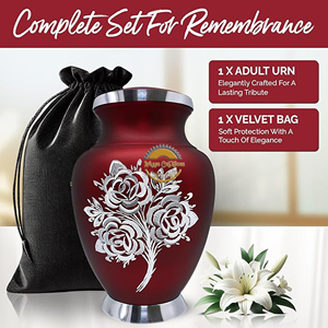 Handcrafted Aluminum Funeral Urn Personalized Metal Urn for Cremated <b>Ashes</b> Luxury Decorative <b>Ashes</b> Urn for Adults Premium - Product Image 5