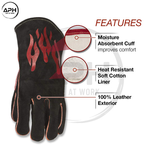 Guantes de Trabajo Industriales para Soldadura, Producto de Alta Calidad, Último Modelo, Resistentes al Fuego, con Diseño Impreso, para Soldadura TIG MIG - Product Image 4