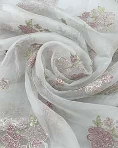 Custom Design Sequin Embroidery Fabric Luxury Beaded Lace Fabric African Fashion Dress <b>Material</b> - Product Image 5