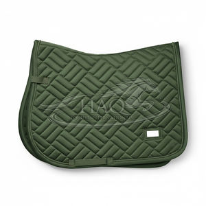 แผ่นรองอานม้าแบบควิลท์สุดหรู ชุดอุปกรณ์ขี่ม้าสีเขียวมรกต ชุดแผ่นรองอานม้าสำหรับมืออาชีพ - Product Image 1