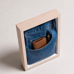 Mini cartera de mezclilla, monedero, tarjetero, organizador pequeño de efectivo, accesorio de almacenamiento de bolsillo portátil para mujeres y hombres - Product Image 5