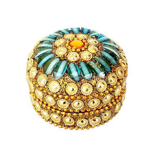 Sustainable Jewelry Organizer Trinket <b>Box</b> Portable Small Jewelry Storage <b>Box</b> eaded & Mirror Work Portable <b>Box</b> on Cheap Price - Product Image 5