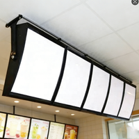 Boîte à lumière LED rotative personnalisée pour menu, haute luminosité, durable, affichage publicitaire éclairé, rétro-éclairé pour les restaurants de restauration rapide