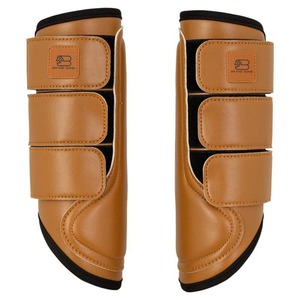 Fabricante profesional de productos para equitación, botas ecuestres de cuero patentado, botas para cepillar los tendones del caballo, precio de fábrica ecuestre - Product Image 3