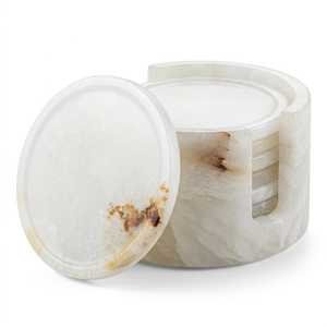Handmade Round <b>Marble</b> <b>Coasters</b> Set of 6 <b>Marble</b> <b>Coasters</b> for Drinks <b>Marble</b> <b>Coaster</b> Set for Coffee Tea & Kitchen Table - Product Image 1