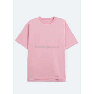 เสื้อยืดโอเวอร์ไซส์สำหรับผู้ชายเสื้อยืดคอกลมแขนสั้นเสื้อเจอร์ซีย์ดีไซน์เรียบง่ายสวมใส่สบายปรับแต่งได้ - Product Image 1