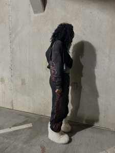 Conjunto Deportivo Oversize para Mujer con Logotipo Personalizado OEM, Sudadera con Capucha y Pantalones Deportivos Estilo Vintage Lavado, 100% Verano/Primavera - Product Image 3