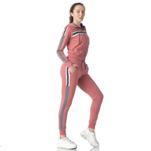 Top quality women slim fit stylish hoodie with matching <b>track</b> pants sweat <b>suit</b> sets - Product Image 5