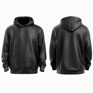 Sudadera con Capucha de Cuero Genuino para Invierno, Sudadera con Capucha para Hombre y Mujer, Impresión Digital, Teñido Liso, Forro Polar Vintage, Chaqueta Unisex, Colores Personalizados - Product Image 1