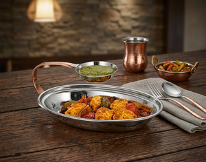 Meilleure Vente : Assiettes à Salade et Soupe Réutilisables de Luxe en Laiton, Cuivre et Acier, Écologiques, 100 Pièces, Vaisselle pour la Maison, l'Hôtel et les Fêtes - Product Image 4