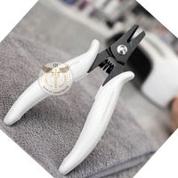 Pince professionnelle en acier inoxydable pour couper et retirer les extensions de cheveux, poignée blanche, usage en salon, prix d'usine OEM QORVEX