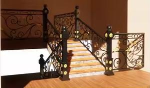 Barandillas y Sistemas de Balcón de Hierro Forjado Modernos – Piezas de Escalera de Alta Calidad para Proyectos Residenciales y Comerciales - Product Image 3