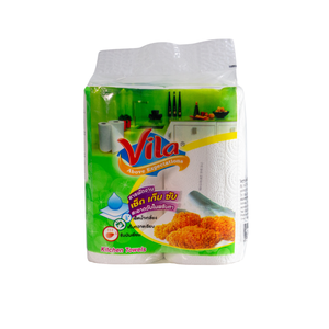 Rouleau de papier essuie-tout de cuisine fabriqué au Vietnam, haute absorption, pâte de bois vierge, taille personnalisée, treize couches, cinq mètres, OEM/ODM - Product Image 2