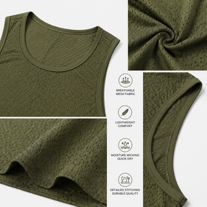 <b>Men</b> <b>Mesh</b> Tank <b>Top</b> Breathable moisture-wicking fabric for gym or street Lightweight stylish and durable Perfect summer fit - Product Image 6