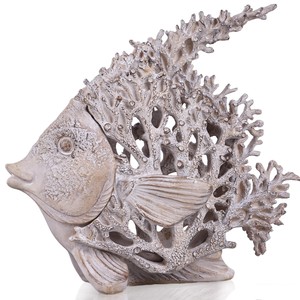 รูปปั้นปลาไม้มะม่วงทำมือพร้อมลวดลายสีสันสดใส - ขายส่ง - Product Image 4