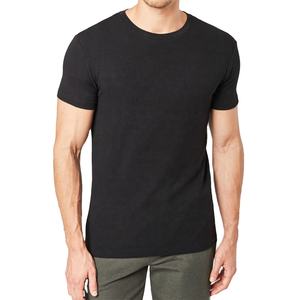 T-shirt d'été OEM pour homme, col rond, coupe slim, en coton, broderie et impression, style décontracté, grande taille, pour le fitness, vente en gros - Product Image 1