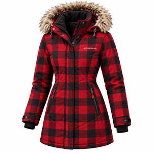 Ladies Long Hooded <b>Coat</b> for <b>Winter</b> Wear Cotton Filling Casual Plus Size Sports Jacket Wholesale - Product Image 6