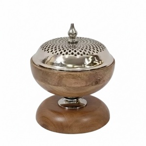 Best Quality Natural Wood Metal Bakhoor Incense <b>Burner</b> For Home Office Ramadan Eid Festive Gift Stylish Middle Eastern Mabkhara - Product Image 3