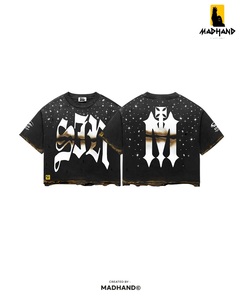 Black Galaxy SFN Graphic Tank <b>Top</b> & Shorts Set | <b>Rhinestone</b> Streetwear Two Piece Set| OEM Private Label Manufacturer - Product Image 2