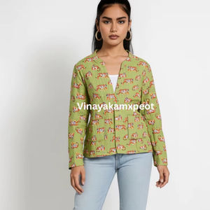 เสื้อแจ็คเก็ตผู้หญิงลายเสือพิมพ์ลายกันธะ ผ้าถักนิตติ้งสำหรับฤดูหนาว แบบสองด้านใส่ได้ ผลิตจากผ้าฝ้ายเนื้อนุ่ม ระบายอากาศได้ดี เป็นมิตรกับสิ่งแวดล้อม ราคาโรงงาน - Product Image 2