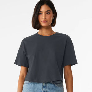 T-shirt oversize pour femme en tissu délavé à l'acide |   Streetwear vintage effet délavé |   T-shirt ample déchiré - Product Image 1