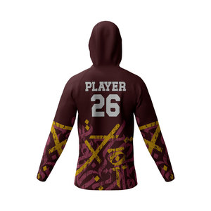 Camiseta de Baloncesto con Capucha Unisex Personalizada con Nombre de Jugador, Logotipo del Equipo, Sublimada, Manga Larga, Secado Rápido, Poliéster - Product Image 6