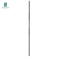 Balustrades métalliques carrées creuses à Double torsion, pièces de balustrades en fer forgé pour balustrades Standard d'escalier