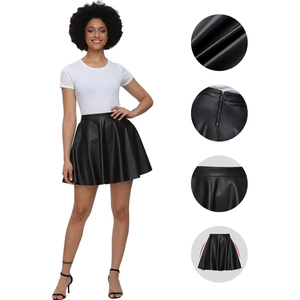 Service OEM Jupes en cuir véritable pour femmes les plus vendues, logo personnalisé, respirantes, longueur cheville, broderie hiver, extérieur - Product Image 4