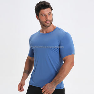 T-shirt à col rond pour homme, vêtements de sport pour la musculation, chemises à séchage rapide, vêtements de sport pour homme, t-shirt de sport à manches courtes - Product Image 4