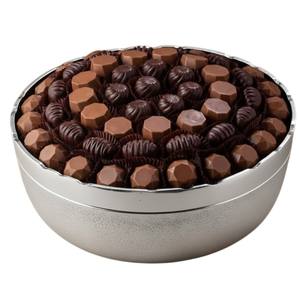 Bol à chocolat de luxe en métal martelé de forme ronde, poli or, de bonne qualité, pour la maison et l'hôtel - Product Image 5