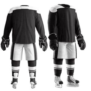 Uniformes de hockey sur glace de haute qualité, entièrement sublimés, col en V, polyester régulier, uniformes de hockey sur glace - Product Image 4