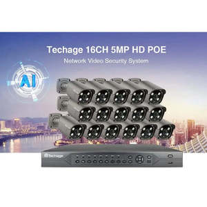 Sistema de Seguridad CCTV POE AI de 16 Canales y 5MP de Techage, Venta al por Mayor, 6916SE-605GP-AI-50, Cámaras de Vigilancia de 16 Canales - Product Image 5