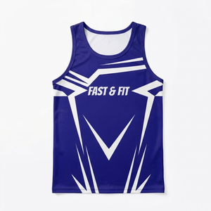 Custom Manufacturer's Casual Fitness Sports Muscle Neck <b>Tank</b> <b>Tops</b> 100% Polyester Summer <b>Loose</b> Sleeveless Quick Dry - Product Image 4
