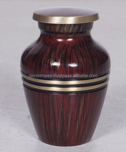 Urnas Funerarias Modernas de Latón para Cenizas Humanas, Color Azul y Rojo, Grandes, Ecológicas, Hechas a Mano - Product Image 2