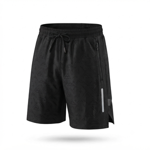 Shorts cargo pour hommes, motif montagne, poches avant formelles, taille mi-haute, fermeture à cordon, respirant - Product Image 2