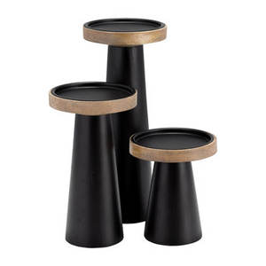 Beau plateau à bougie circulaire en bois de petite taille pour les tables à manger, parfait pour les conceptions personnalisées et la décoration intérieure personnalisée - Product Image 6