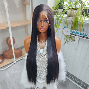 Perruque Premium Sans Colle de 30 Pouces, Transparente 13x4, Cheveux Humains Vierges à Racine Foncée, Lisse Baguette, Petite Taille de Bonnet, Pour Femmes Noires - Product Image 1