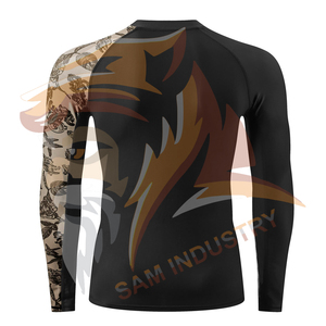 Customized Printing Men's <b>Compression</b> <b>Shirts</b> Long Sleeve High Quality Polyester/Cotton Breathable & Quick Dry <b>Compression</b> <b>Shirts</b> - Product Image 2